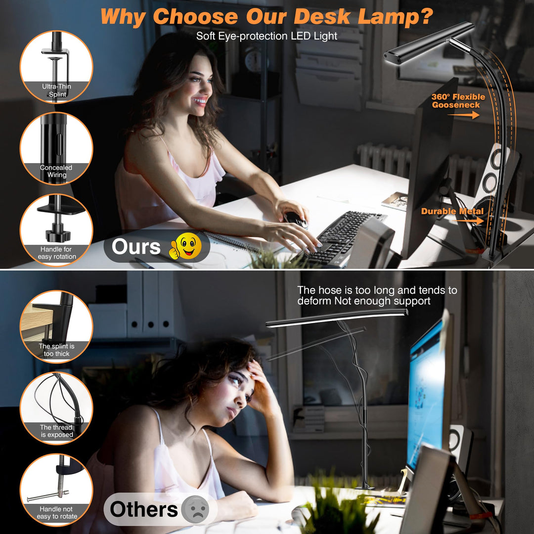 Airlonv FlexiGlow LED Desk Lamp - Eye-Caring Light - DOKUTRONIX