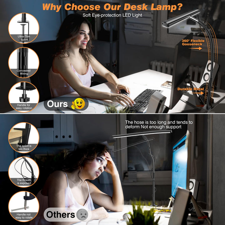 Airlonv FlexiGlow LED Desk Lamp - Eye-Caring Light - DOKUTRONIX