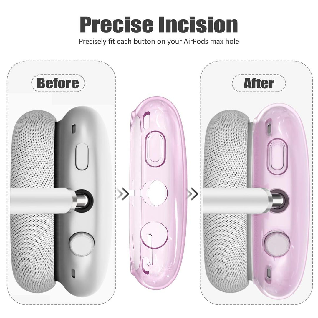 AirPod Max 3-in-1 Clear Pink Protection Set - DOKUTRONIX
