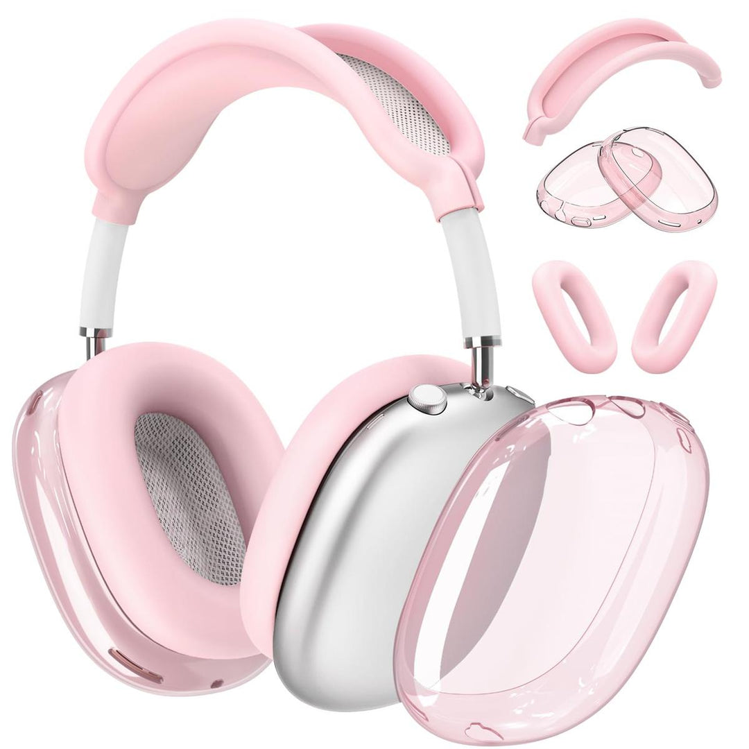 AirPod Max 3-in-1 Clear Pink Protection Set - DOKUTRONIX