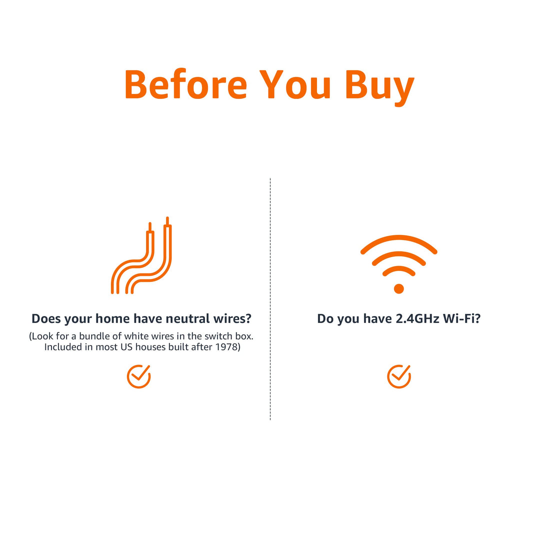 Amazon Basics Smart Switch, Single Pole, Works with Alexa Only, 2.4 GHz Wi-Fi, No Hub Required, White - DOKUTRONIX