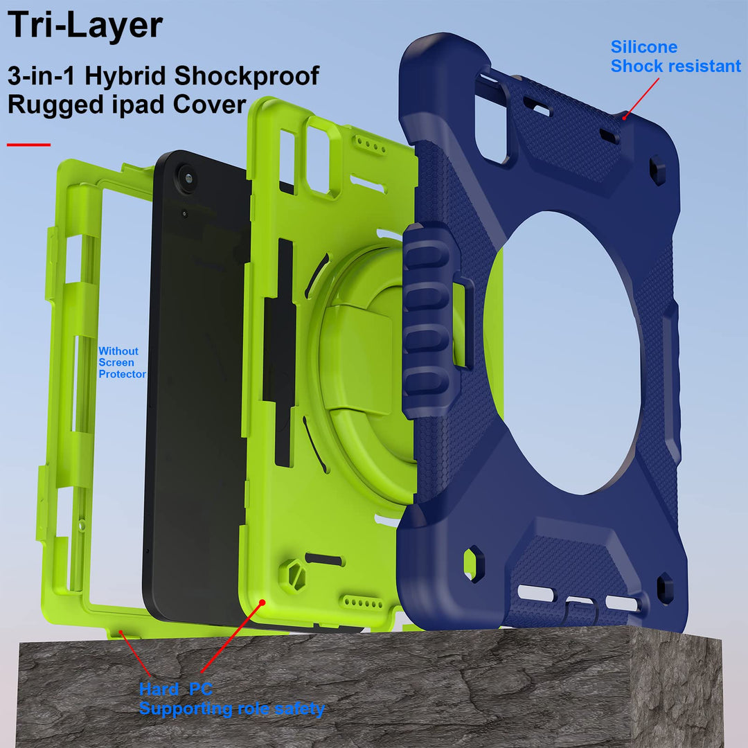 Andnary 360° iPad Mini Case - Navy & Green - DOKUTRONIX