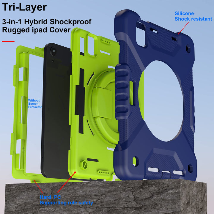 Andnary 360° iPad Mini Case - Navy & Green - DOKUTRONIX