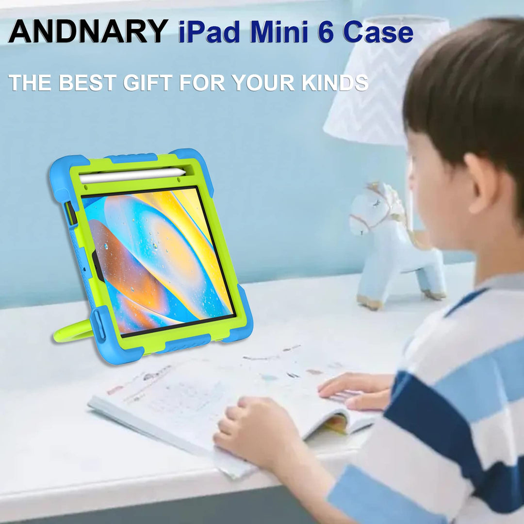 Andnary 360° iPad Mini Case - Blue & Green - DOKUTRONIX