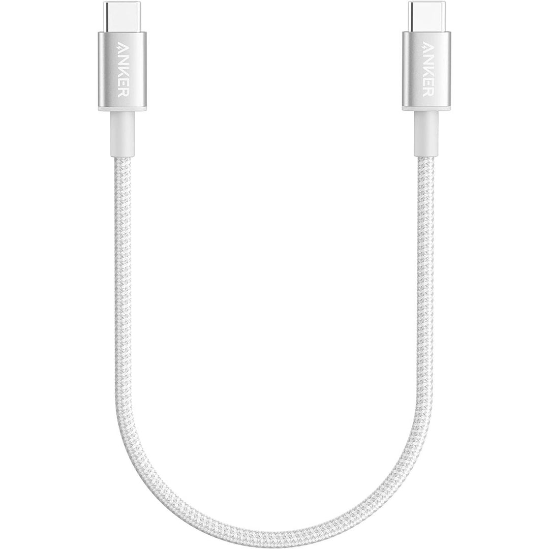 Anker 1ft Silver USB-C Fast Charge Cable 60W - DOKUTRONIX