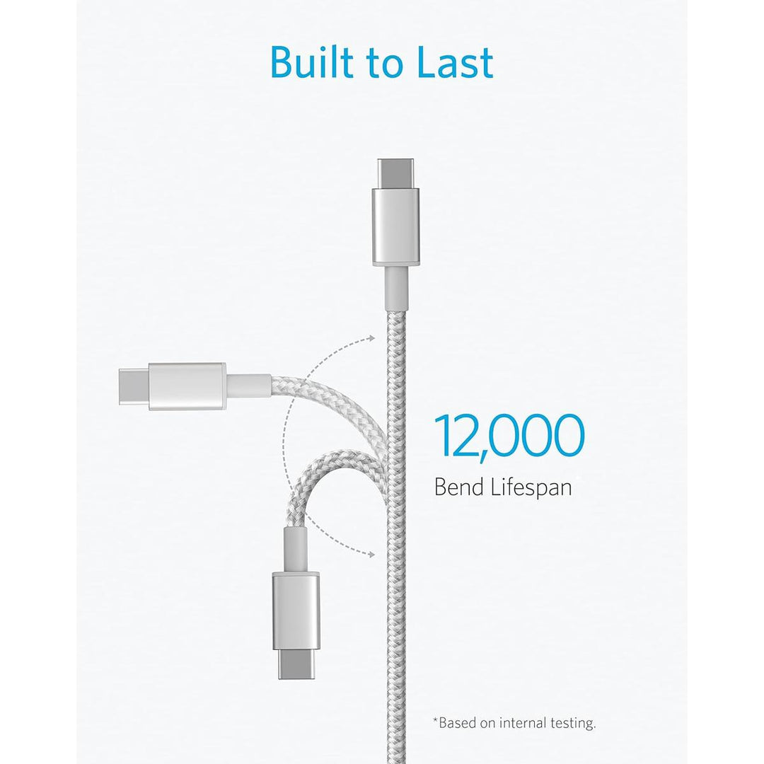 Anker 1ft Silver USB-C Fast Charge Cable 60W - DOKUTRONIX