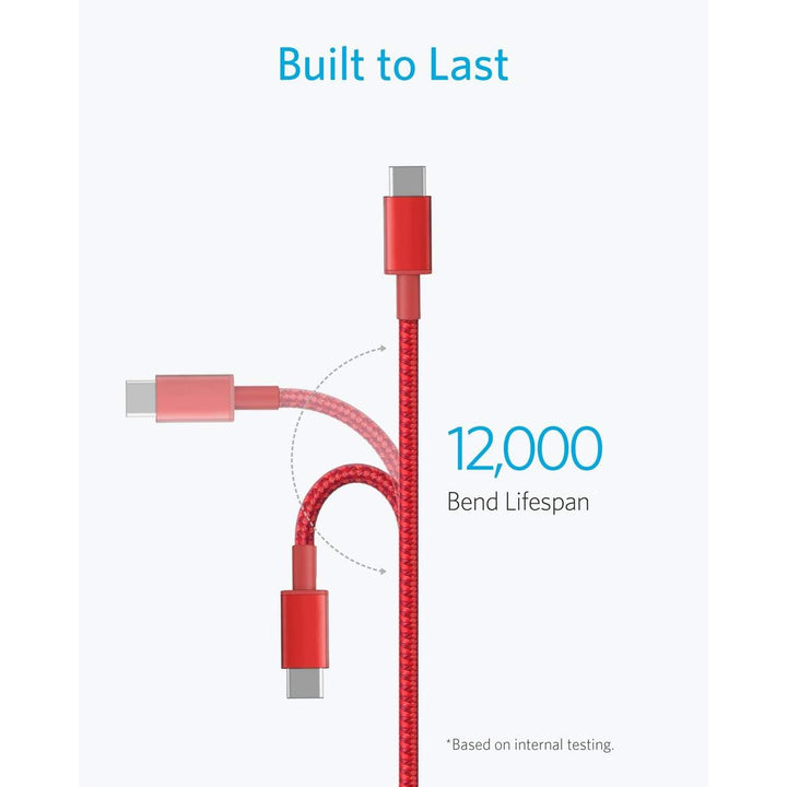Anker Red USB-C Fast Charge Cable Duo 3.3ft - DOKUTRONIX