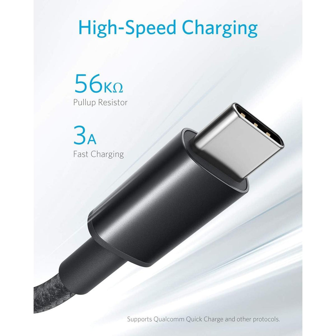 Anker 6ft Nylon USB-C Cable Duo - Fast Charge Black - DOKUTRONIX