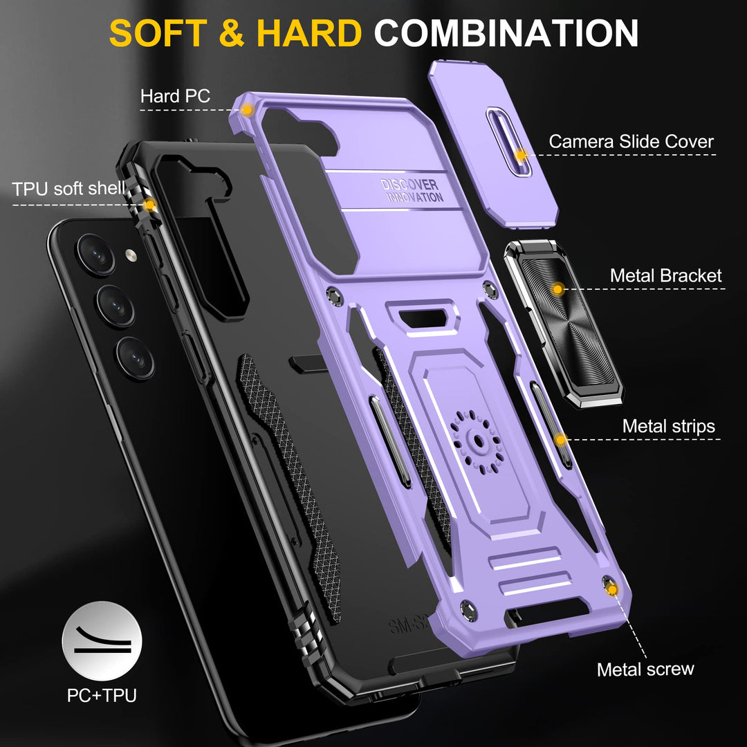ANNGELAS Shockproof Galaxy S23 Plus Case - Light Purple - DOKUTRONIX
