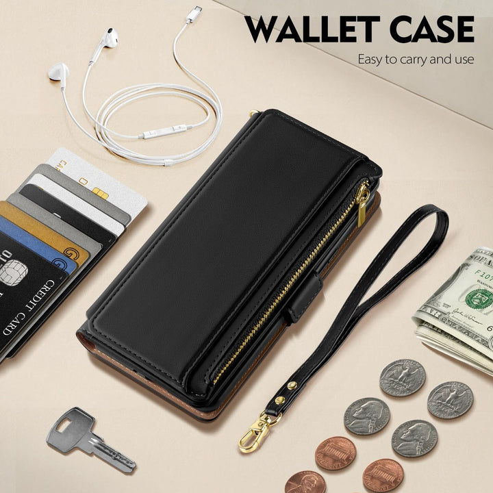 Antsturdy iPhone 16 Pro Wallet Case - Wine Red Elegance - DOKUTRONIX