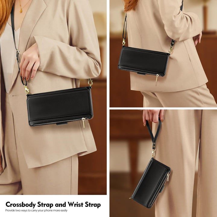 Antsturdy iPhone 16 Pro Wallet Case - Wine Red Elegance - DOKUTRONIX