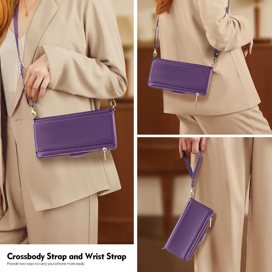 Antsturdy iPhone 16 Pro Wallet Case - Wine Red Elegance - DOKUTRONIX