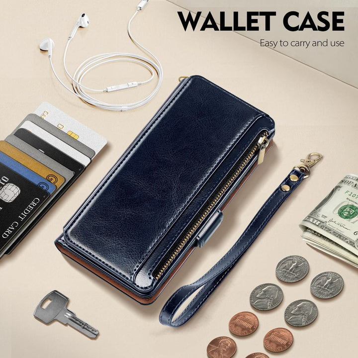 Antsturdy iPhone 16 Pro Wallet Case - Wine Red Elegance - DOKUTRONIX