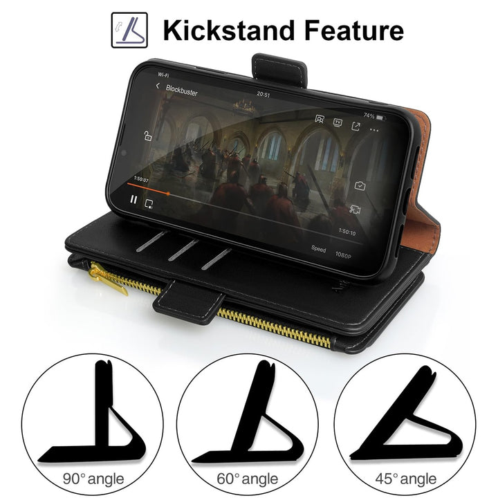 Antsturdy iPhone 16 Pro Wallet Case - Wine Red Elegance - DOKUTRONIX