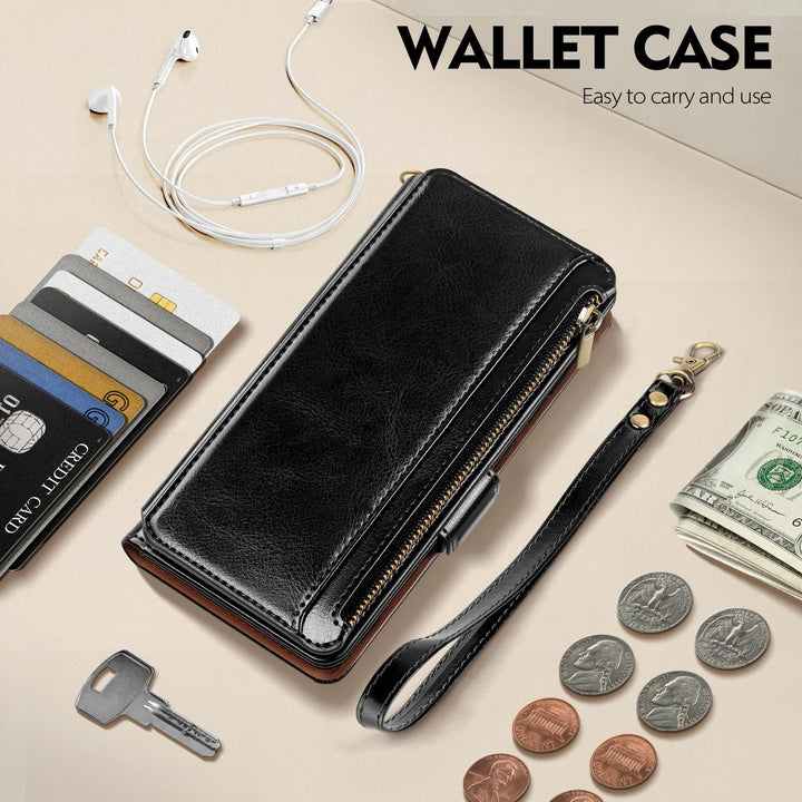 Antsturdy iPhone 16 Pro Wallet Case - Wine Red Elegance - DOKUTRONIX