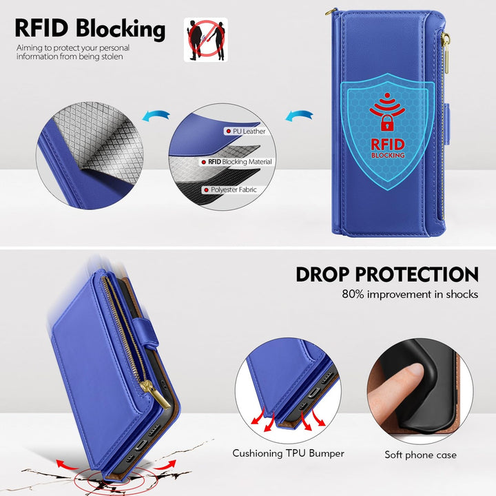 Antsturdy iPhone 16 Pro Wallet Case - Wine Red Elegance - DOKUTRONIX