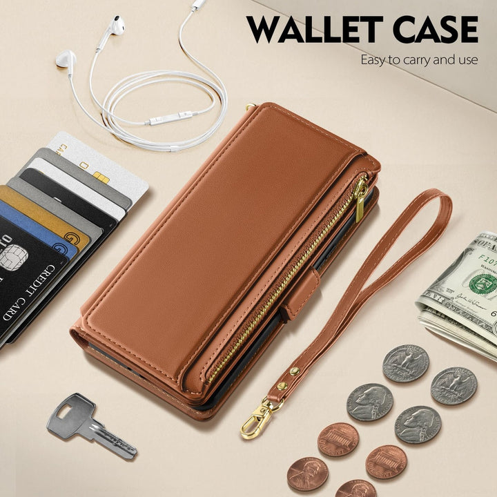 Antsturdy iPhone 16 Pro Wallet Case - Wine Red Elegance - DOKUTRONIX