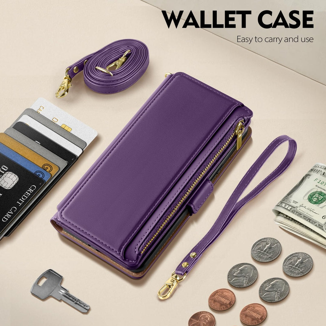 Antsturdy iPhone 16 Pro Wallet Case - Wine Red Elegance - DOKUTRONIX