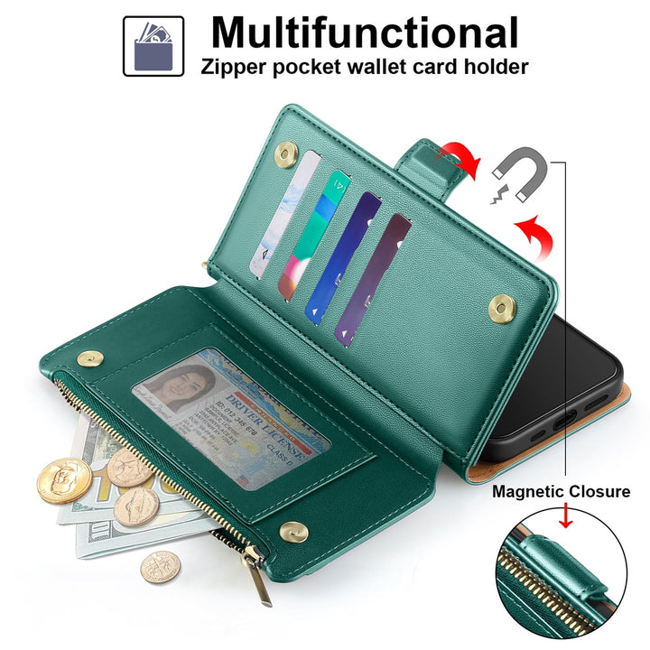 Antsturdy iPhone 16 Pro Wallet Case - Wine Red Elegance - DOKUTRONIX