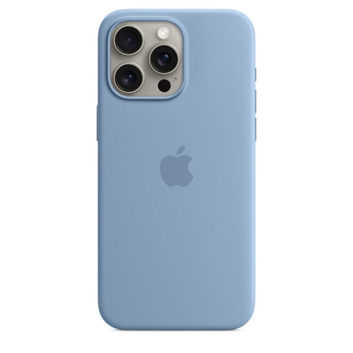 Winter Blue MagSafe Silicone Case for iPhone 15 Pro - DOKUTRONIX