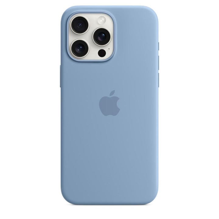 Winter Blue MagSafe Silicone Case for iPhone 15 Pro - DOKUTRONIX