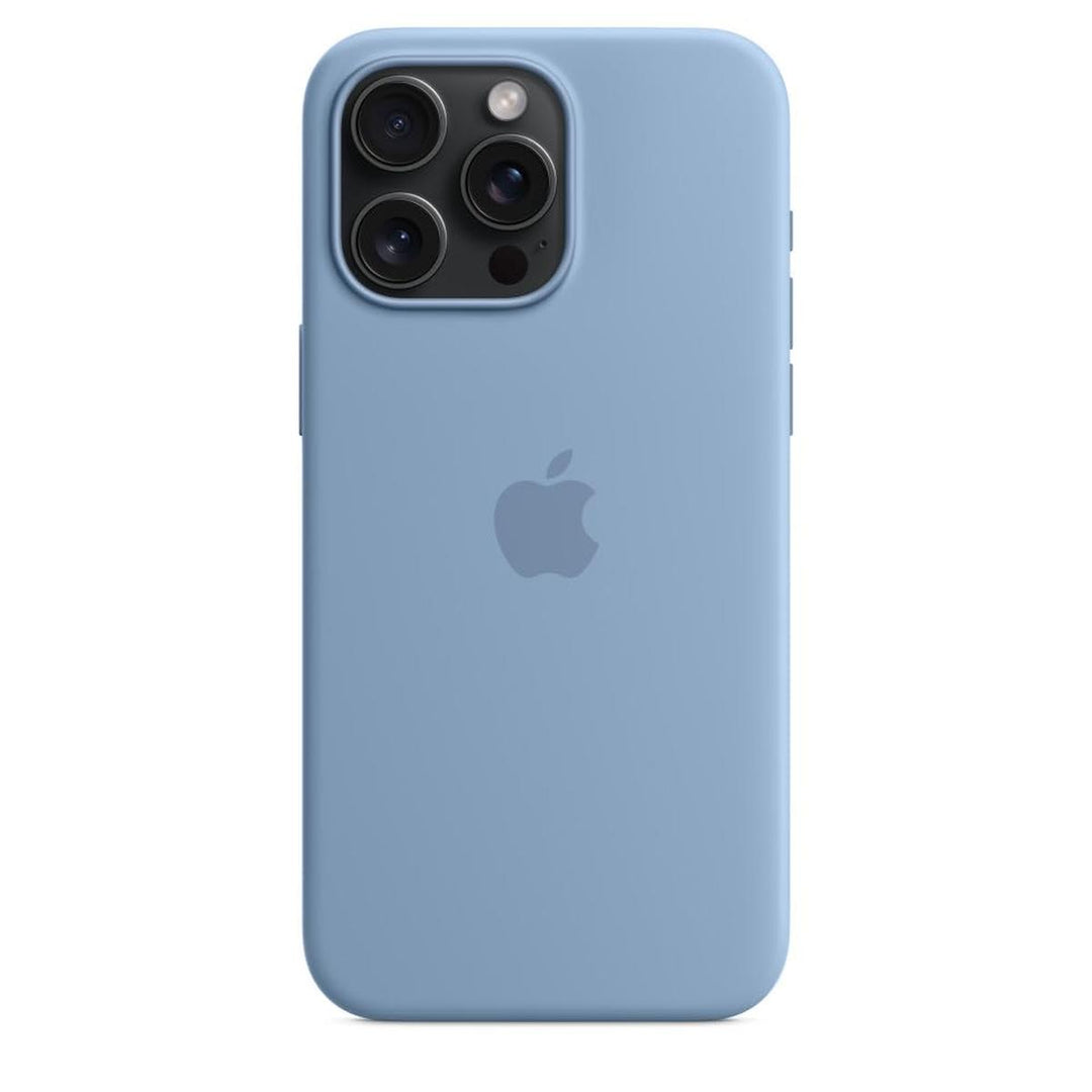 Winter Blue MagSafe Silicone Case for iPhone 15 Pro - DOKUTRONIX