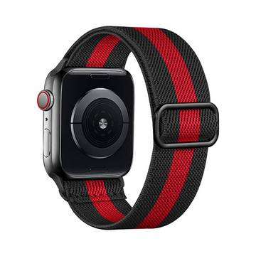 Dokutronix Elastic Woven iWatch Band - Black and Red