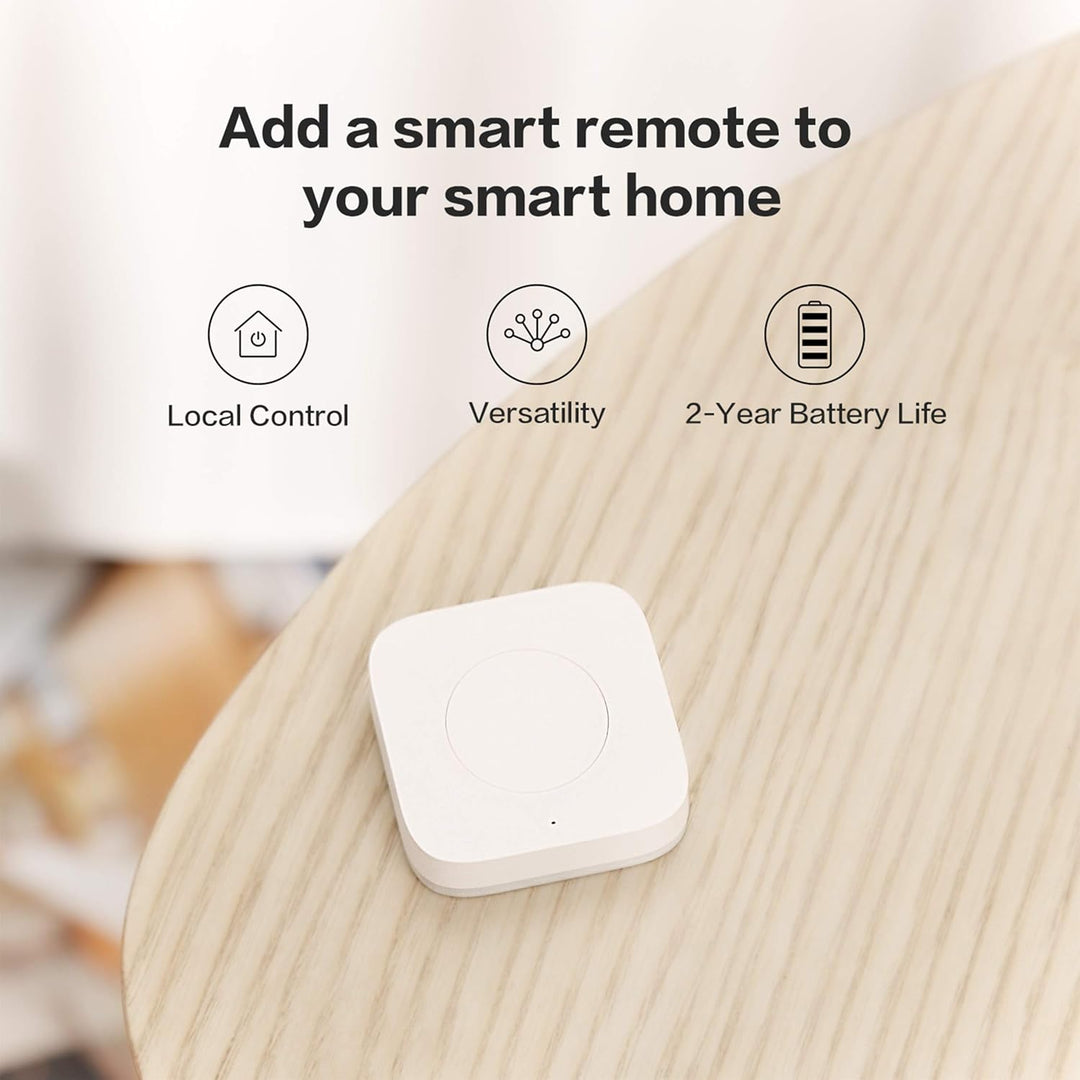 Aqara Wireless Mini Switch, Requires AQARA HUB, Not Support Third Party Hubs, Zigbee Connection, Versatile 3-Way Control Button for Smart Home Devices, Compatible with Apple HomeKit, Works with IFTTT - DOKUTRONIX
