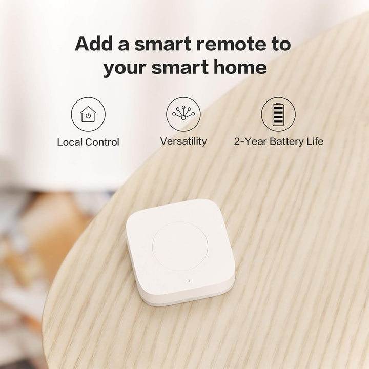 Aqara Wireless Mini Switch, Requires AQARA HUB, Not Support Third Party Hubs, Zigbee Connection, Versatile 3-Way Control Button for Smart Home Devices, Compatible with Apple HomeKit, Works with IFTTT - DOKUTRONIX
