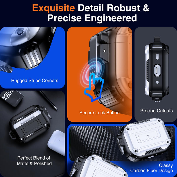 SecureLock AirPods Pro Case - Heavy Duty Yellow - DOKUTRONIX