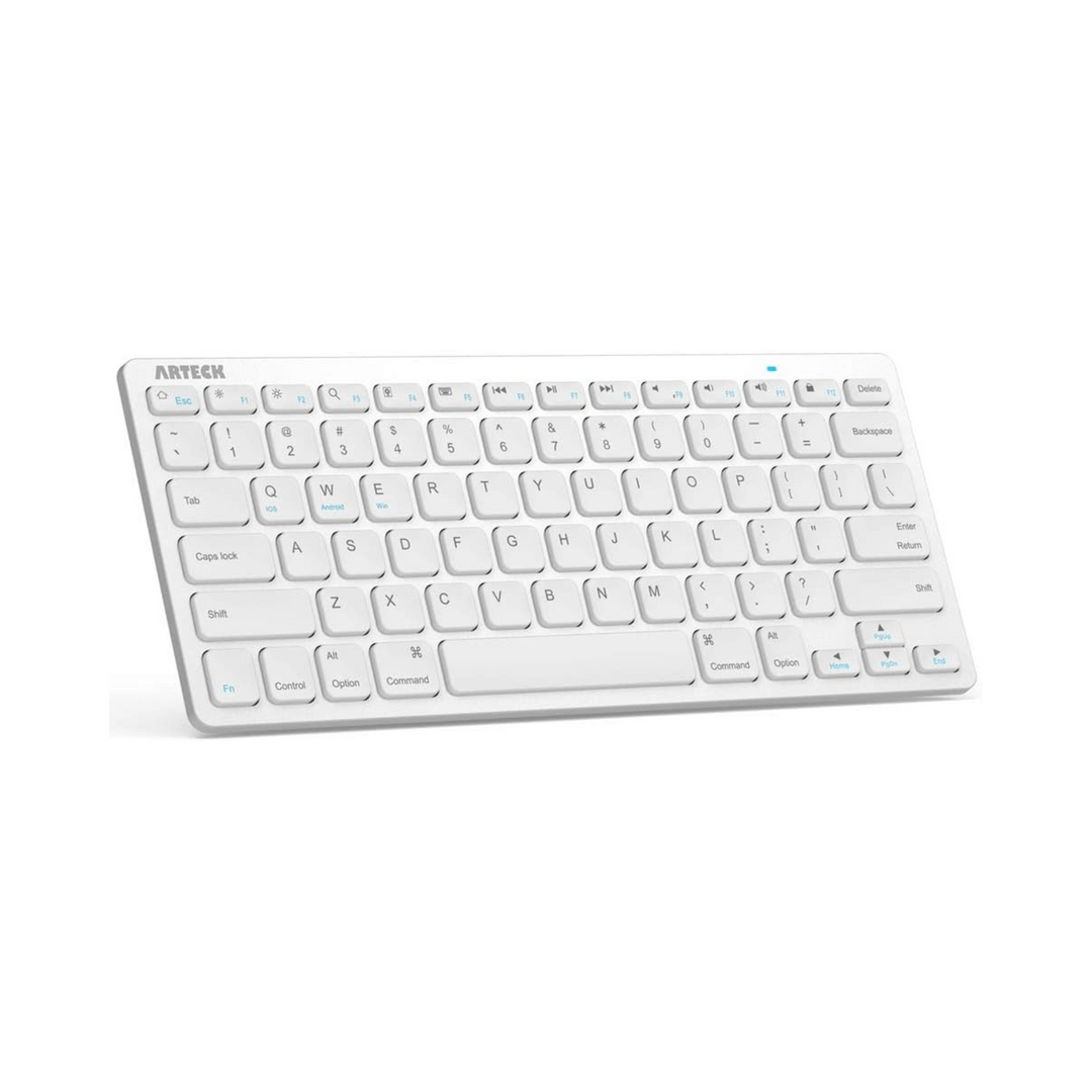 Arteck Bluetooth Keyboard - Silver - DOKUTRONIX