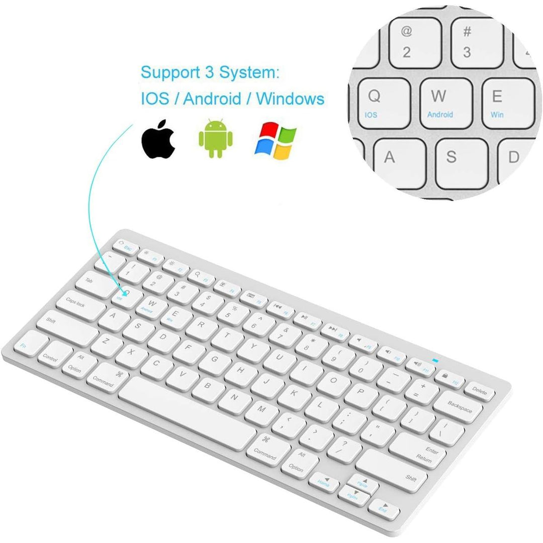 Arteck Bluetooth Keyboard - Silver - DOKUTRONIX