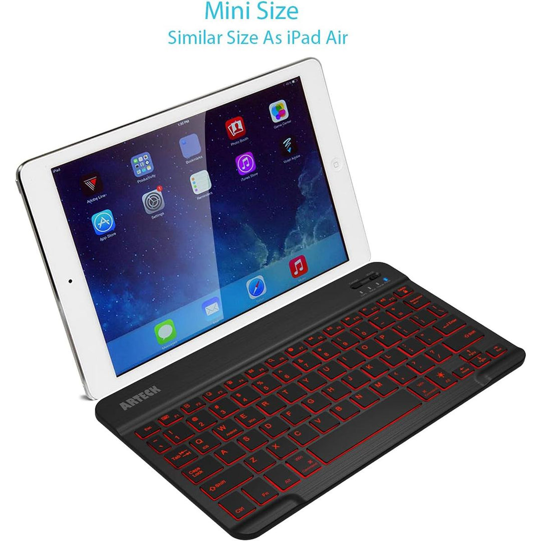 Arteck Slim Backlit Keyboard - Universal Black - DOKUTRONIX