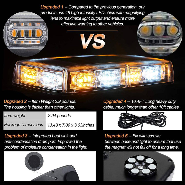 ASPL 48LED Strobe Lights with Magnetic Base - DOKUTRONIX