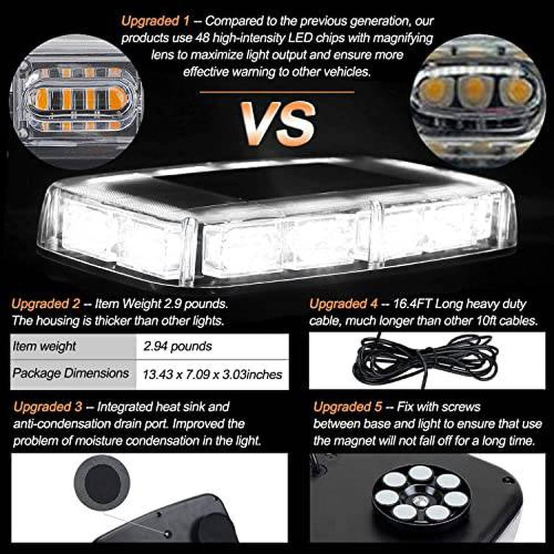 ASPL 48LED Strobe Lights with Magnetic Base - DOKUTRONIX