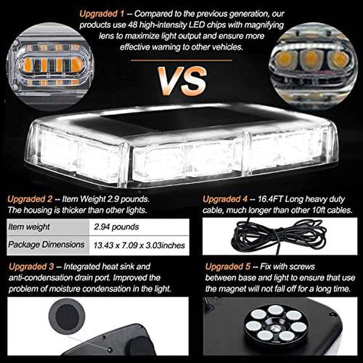 ASPL 48LED Strobe Lights with Magnetic Base - DOKUTRONIX