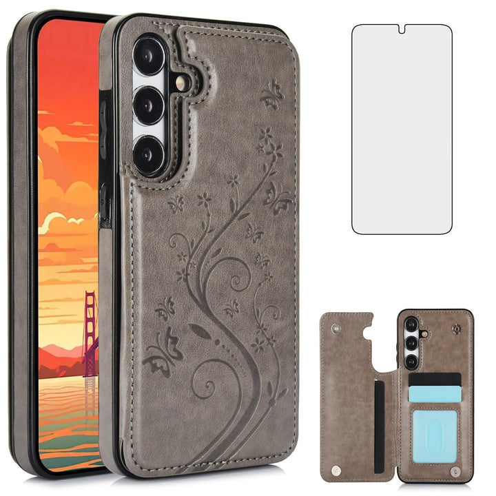 Asuwish Galaxy A35 5G Wallet Case & Screen Protector - DOKUTRONIX