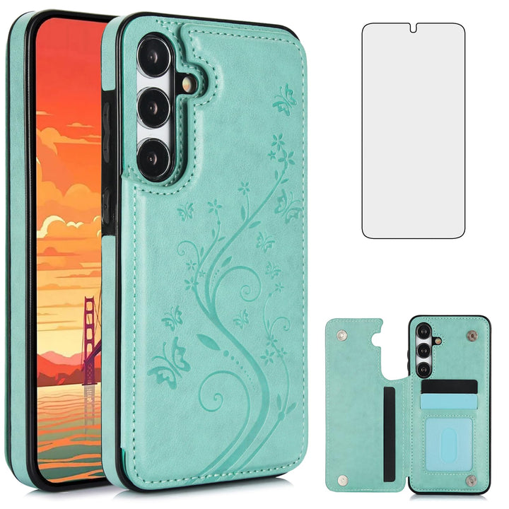 Asuwish Galaxy A35 5G Wallet Case & Screen Protector - DOKUTRONIX