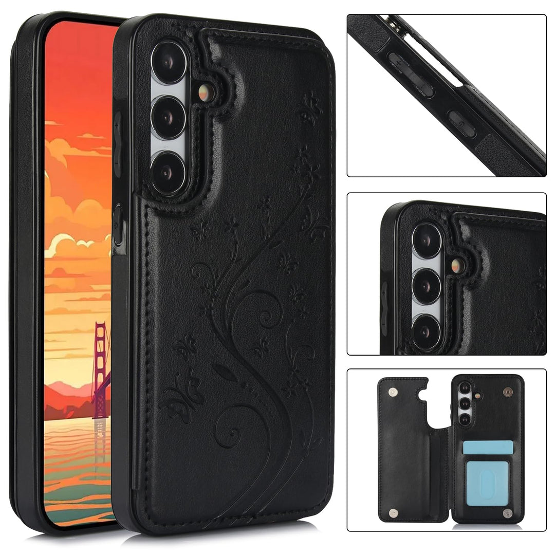 Asuwish Galaxy A35 5G Wallet Case & Screen Protector - DOKUTRONIX
