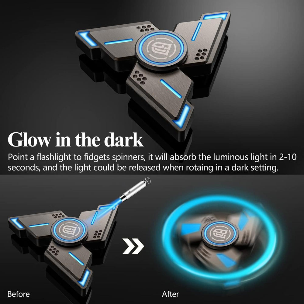 LumiSpin Pro: Metal Fidget Spinner for Stress Relief - DOKUTRONIX