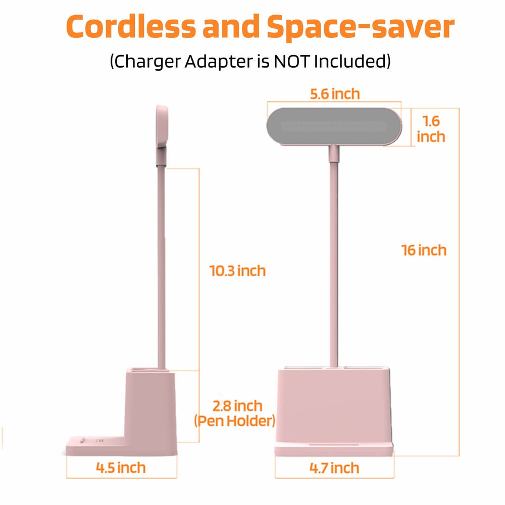 BlushGlow: Adjustable Pink LED Desk Lamp - DOKUTRONIX