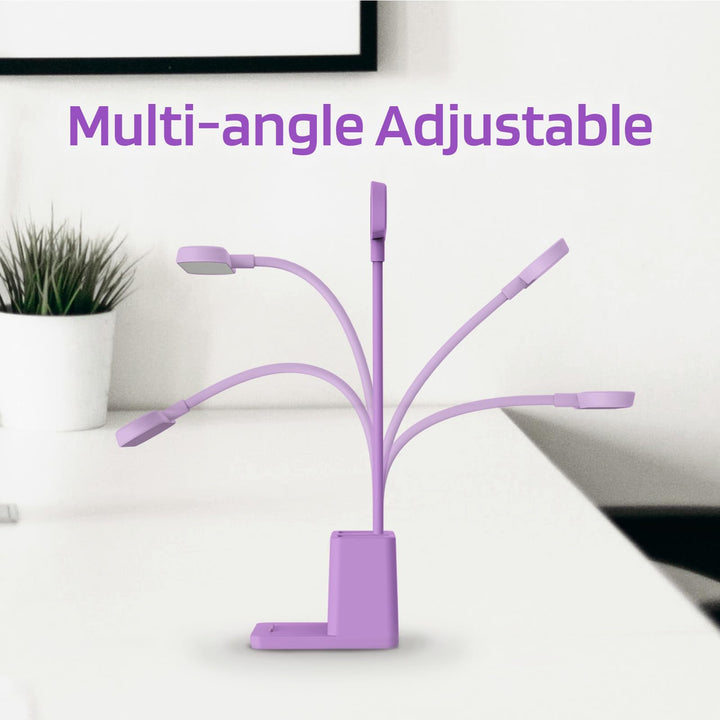 Purple Flex Lamp: Rechargeable Desk Light - DOKUTRONIX