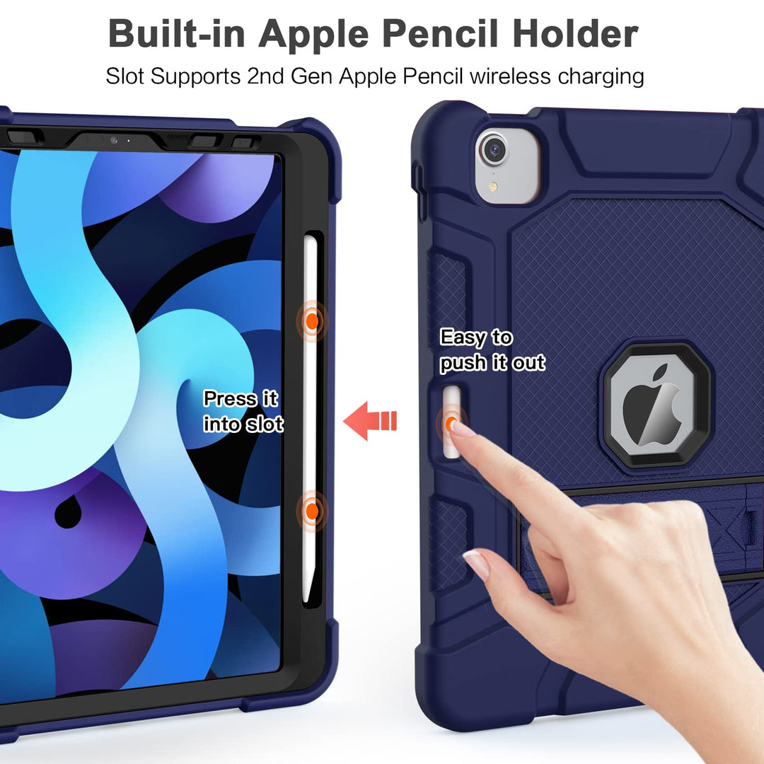 Azzsy Rugged Kids iPad Air Case - Navy Blue - DOKUTRONIX