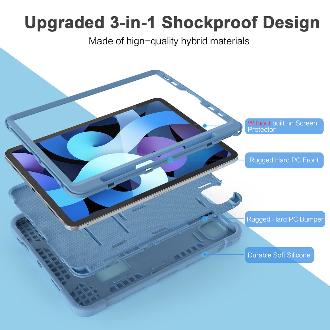 Rugged Air 10.9: Shockproof iPad Case with Pencil Support - DOKUTRONIX