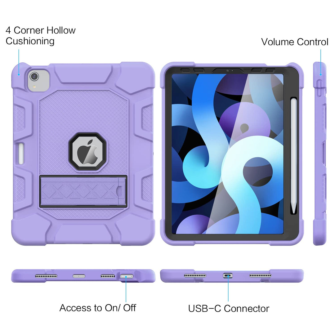 Azzsy iPad Air 5/4 Kids Case (Purple) - DOKUTRONIX