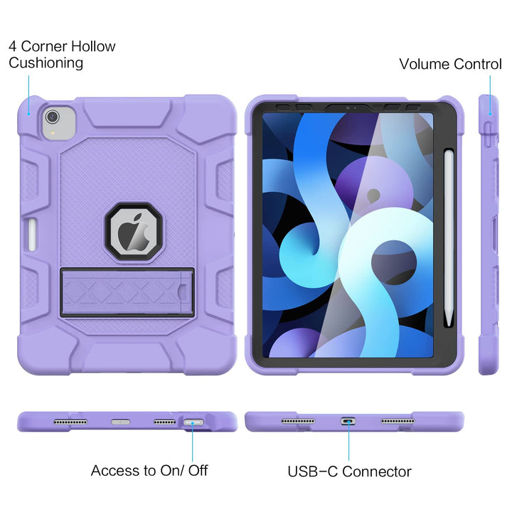 Azzsy iPad Air 5/4 Kids Case (Purple) - DOKUTRONIX