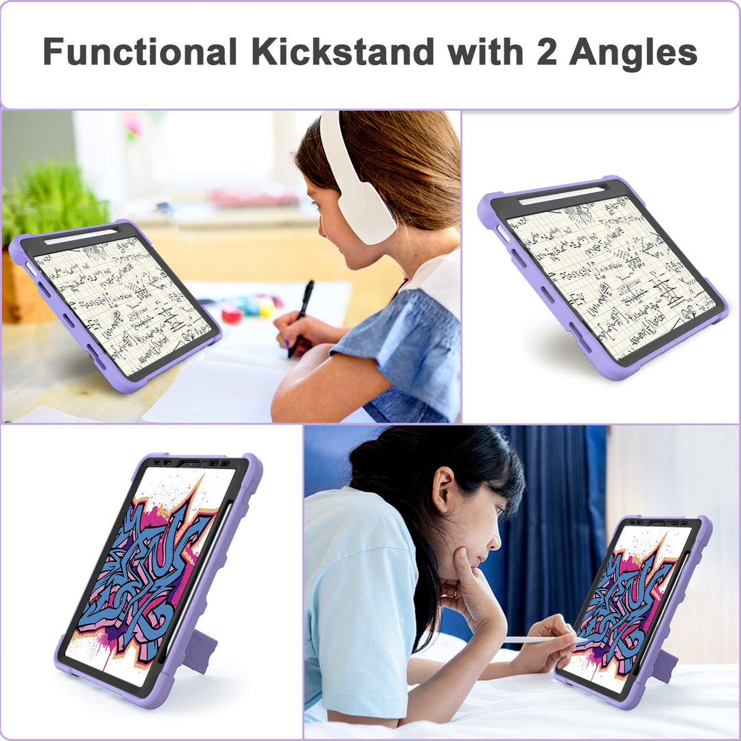 Azzsy iPad Air 5/4 Kids Case (Purple) - DOKUTRONIX