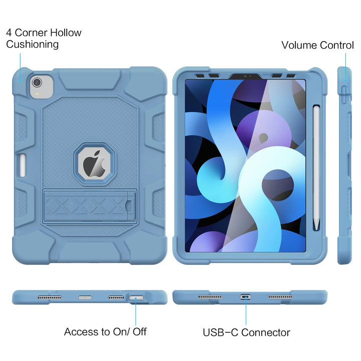 Rugged Air 10.9: Shockproof iPad Case with Pencil Support - DOKUTRONIX