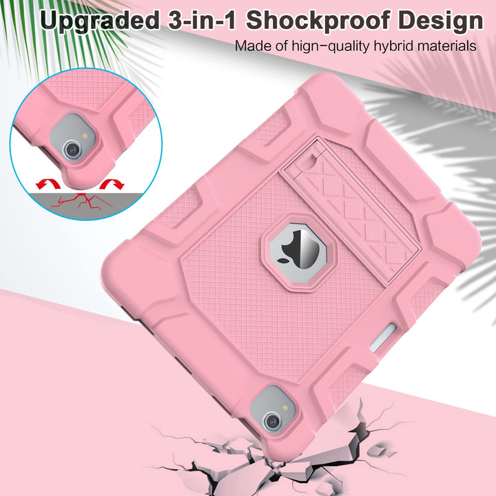 Shockproof Azzsy Kids iPad Air Case - Rose Gold - DOKUTRONIX