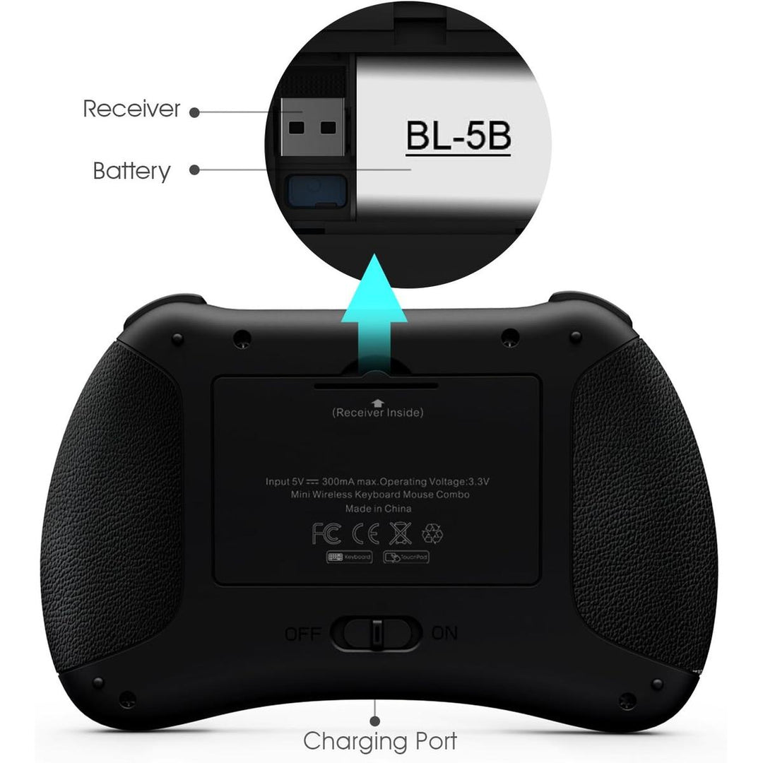 Black H9+ Backlit Mini Keyboard - DOKUTRONIX